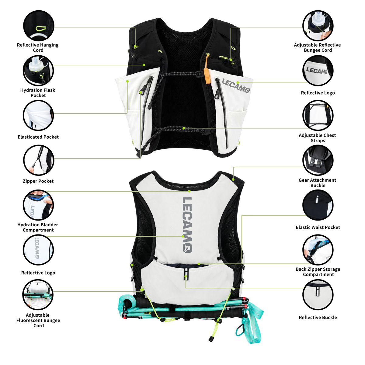 8L TRAIL RUNNING PACK in use on the trail